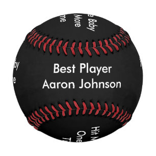 パーソナライズ名ヒット私のベビーもう1回黒 野球ボール