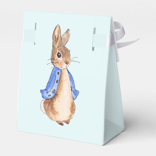 パーソナライズ名ピーターうさぎの赤ちゃんシャワー フェイバーボックス (裏面サイド)