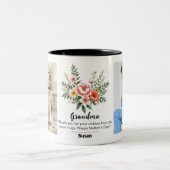 パーソナライズ名フローラ花グランマギフトコンボ ツートーンマグカップ (中央)