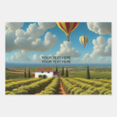 パーソナライズ名文字ナパバレーワインヴィンヤード ラッピングペーパーシート (正面3)