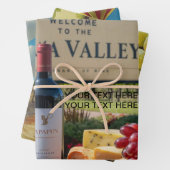 パーソナライズ名文字ナパバレーワインヴィンヤード ラッピングペーパーシート (インサイチュ)