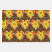 パーソナライズ名秋秋ハッピーバースデー ラッピングペーパーシート (正面2)