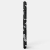 パーソナライズ名、ダイヤモンドバタフライパターン、黒 Case-Mate iPhoneケース (裏面/左)