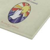 パーソナライズ名、黄色のRCIA鳩の円 カッティングボード (角)