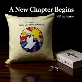 パーソナライズ名、黄色のRCIA鳩の円 クッション