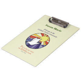 パーソナライズ名、黄色のRCIA鳩の円 クリップボード