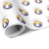 パーソナライズ名、黄色のRCIA鳩の円 ラッピングペーパー (ロールコーナー)