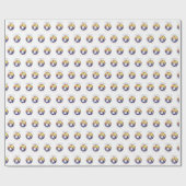 パーソナライズ名、黄色のRCIA鳩の円 ラッピングペーパー (フラット)