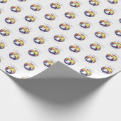 パーソナライズ名、黄色のRCIA鳩の円 ラッピングペーパー (角)