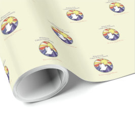 パーソナライズ名、黄色のRCIA鳩の円 ラッピングペーパー