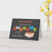 パーソナライズ名CCD先生賞味日 カード (黄色い花)