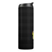 パーソナライズ名Mr.フェイク金ゴールドと黒ストライプ色 タンブラー (回転左)