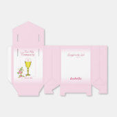 パーソナライズ女名ピンク最初の聖餐式 フェイバーボックス (折り畳みなし)