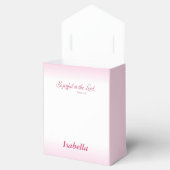 パーソナライズ女名ピンク最初の聖餐式 フェイバーボックス (オープン)