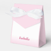 パーソナライズ女名ピンク最初の聖餐式 フェイバーボックス (正面サイド)