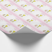 パーソナライズ女名ピンク最初の聖餐式 ラッピングペーパー (コーナー)