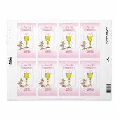 パーソナライズ女名ピンク最初の聖餐式 ラベル (フルシート)