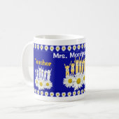パーソナライズ子供aを持つ先生をマグありがとう コーヒーマグカップ (正面左)