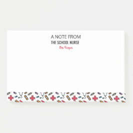 パーソナライズ学校のナースからのノート ポストイット