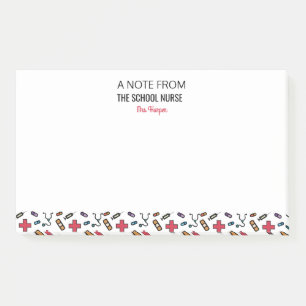 パーソナライズ学校のナースからのノート ポストイット
