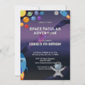 パーソナライズ宇宙誕生日招待状 招待状 (正面)