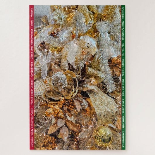 パーソナライズ家族名クリスマスプレゼント1000 pc ジグソーパズル (縦)