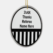 パーソナライズ審判員のギフトのオーナメントありがとう セラミックオーナメント (右)