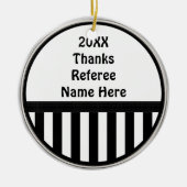 パーソナライズ審判員のギフトのオーナメントありがとう セラミックオーナメント (正面)
