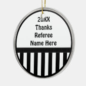 パーソナライズ審判員のギフトのオーナメントありがとう セラミックオーナメント (左)