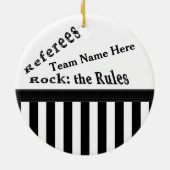 パーソナライズ審判員のギフトのオーナメントありがとう セラミックオーナメント (裏面)