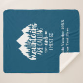 パーソナライズ山が呼び出され、私は行かなければならない シェルパブランケット (正面(横))