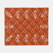 パーソナライズ平静およびあなたのベーコンを保存して下さい フリースブランケット (正面(横))