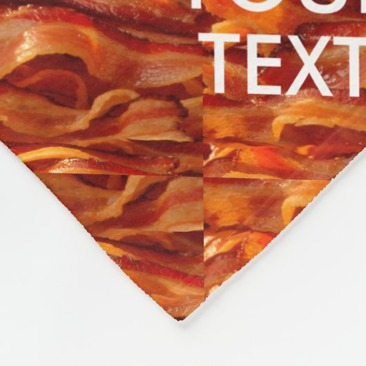 パーソナライズ平静およびあなたのベーコンを保存して下さい フリースブランケット (角)