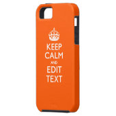 パーソナライズ平静をあなたの文字のオレンジのアクセント保って下さい Case-Mate iPhoneケース (裏面左)