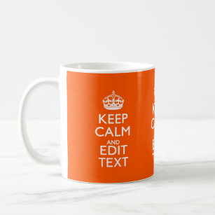 パーソナライズ平静をあなたの文字のオレンジの装飾保って下さい コーヒーマグカップ