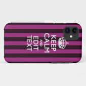 パーソナライズ平静をピンクの明るい赤紫色のあなたの文字保って下さい Case-Mate iPhoneケース (裏面(横))