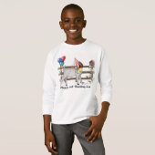 パーソナライズ愛らしいボアヤギの子ヤギ誕生日シュルト Tシャツ (正面フル)