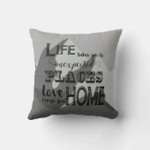 パーソナライズ感動的引用文マウンテンボーイズルーム クッション (裏面)