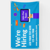 パーソナライズ採用チームに参加する大規模 横断幕 (縦)