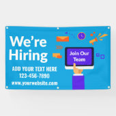 パーソナライズ採用チームに参加する大規模 横断幕 (横)