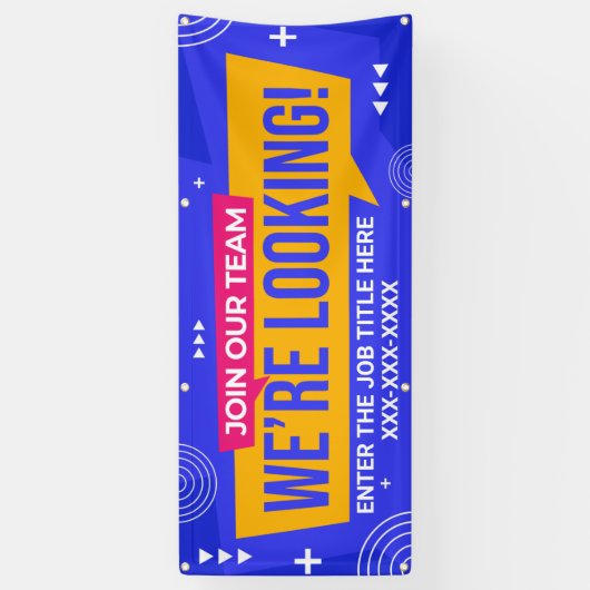 パーソナライズ探しているチームに参加 横断幕 (縦)