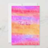 パーソナライズ数々のカラーの水彩招待状 招待状 (正面)