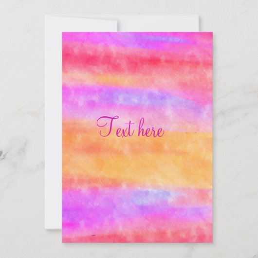 パーソナライズ数々のカラーの水彩招待状 招待状 (正面)