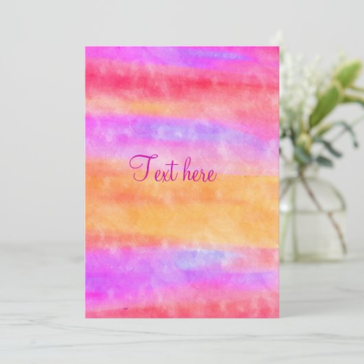 パーソナライズ数々のカラーの水彩招待状 招待状 (スタンド正面)