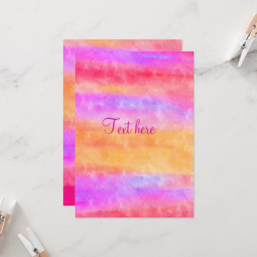 パーソナライズ数々のカラーの水彩招待状 招待状 (正面/裏面インサイチュ)