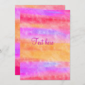 パーソナライズ数々のカラーの水彩招待状 招待状 (正面/裏面)