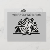 パーソナライズ文字キャンピングトラベル ポストカード (正面/裏面)