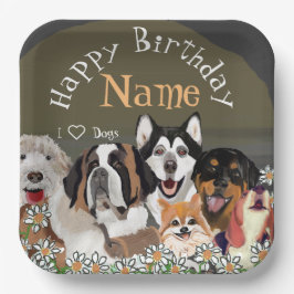 パーソナライズ文字ドッグパッククラブ紙プレート ペーパープレート