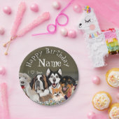 パーソナライズ文字ドッグパッククラブ ペーパープレート (パーティー)