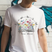 パーソナライズ文字水彩フラワー先生 Tシャツ